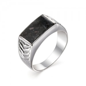 Мужской перстень из серебра 925 пробы с гранитом арт. 93-44-074