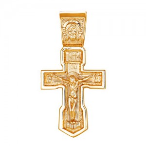 Крест из красного золота 585 пробы арт. 300-1-610
