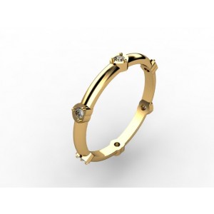 Обручальное кольцо из золота 585 пробы арт. 300-012
