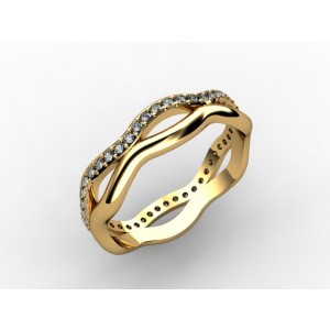 Обручальное кольцо из золота 585 пробы арт. 300-020