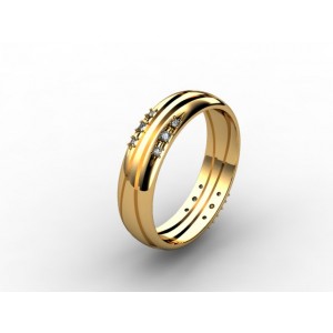 Обручальное кольцо из золота 585 пробы арт. 300-023